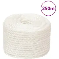 vidaXL Werktouw 10 mm 250 m polypropeen wit