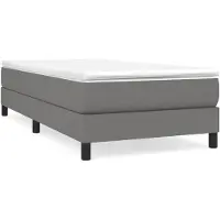 vidaXL Boxspring met matras stof donkergrijs 80x200 cm
