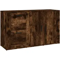 vidaXL Dressoir 100x33x59,5 cm bewerkt hout gerookt eikenkleurig