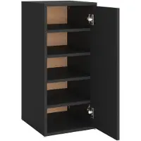 vidaXL Schoenenkast 32x35x70 cm bewerkt hout zwart