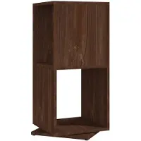 vidaXL Draaikast 34,5x34,5x75,5 cm spaanplaat bruin eikenkleur