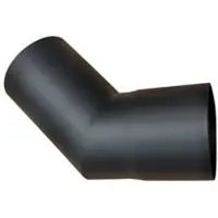 Bonfeu CN100.450 Hoekpijp - 100mm - 45graden - Zwart