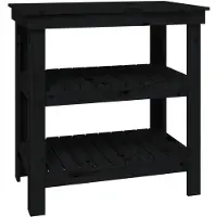 vidaXL Werkbank 78,5x50x80 cm massief grenenhout zwart