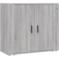 vidaXL Dressoir 80x33x70 cm bewerkt hout grijs sonoma eikenkleurig