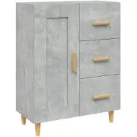 vidaXL Dressoir 69,5x34x90 cm bewerkt hout betongrijs