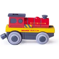Bigjigs Trein - De krachtige rode locomotief - Elektrisch - Op batterijen