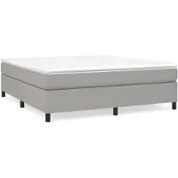 vidaXL Boxspring bed stof lichtgrijs 160x200 cm