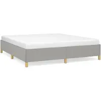 vidaXL Boxspringbedframe, lichtgrijs, 160x200 cm, gestoffeerd