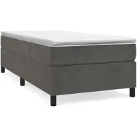 vidaXL Boxspring bed 90x190 cm fluweel donkergrijs
