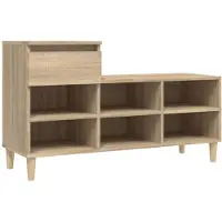 vidaXL Schoenenkast 102x36x60 cm bewerkt hout sonoma eikenkleurig