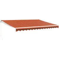 vidaXL Luifel uittrekbaar 4x3 m stof en aluminium oranje en bruin