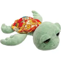 Suki Gifts pluche zeeschildpad Jules knuffeldier - cute eyes - lichtgroen - 14 cm - Knuffel zeedieren