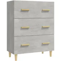 vidaXL Dressoir, betonkleur, 70x34x90 cm, houtvezelplaat