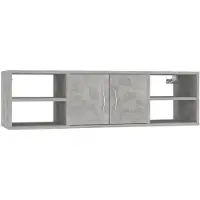 vidaXL Wandschap 102x30x29 cm bewerkt hout betongrijs