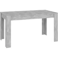 vidaXL Eettafel, betonkleur, 140x74,5x76 cm, houtvezel