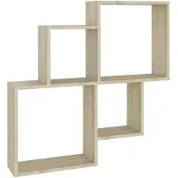 vidaXL Wandschap kubus 80x15x78,5 cm bewerkt hout sonoma eiken