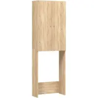 vidaXL Wasmachinekast 64x25,5x190 cm sonoma eikenkleurig