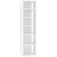 vidaXL Schoenenkast 27,5x27x102 cm bewerkt hout wit