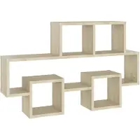 vidaXL Wandschap auto-vormig 82x15x51 cm bewerkt hout sonoma eiken