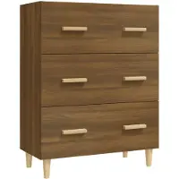 vidaXL Dressoir 70x34x90 cm bewerkt hout bruin eikenkleur