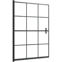 vidaXL Douchecabine, ESG-glas, 100x140 cm, zwart