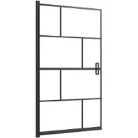 vidaXL Douchecabine, veiligheidsglas, 80x140 cm, zwart