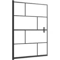 vidaXL Douchewand 100x140 cm ESG zwart