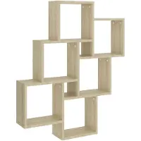 vidaXL Wandschap kubus 78x15x93 cm bewerkt hout sonoma eiken
