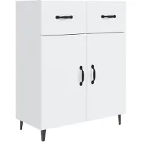 vidaXL Dressoir, wit, 69,5 x 34 x 90 cm, houtvezel