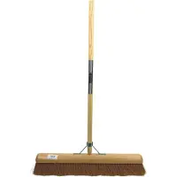 Synx Tools bezem Coco BinnenBezem 40 cm - Zachte bezems - Bezems - Bezem - Zaalveger - kokos - Bezemsteel - Besem Veger - met houten steel 150cm