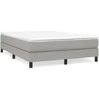 vidaXL Boxspring bed stof lichtgrijs 140x190 cm