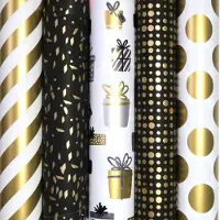 Benza TOUCH OF GOLD cadeaupapier - assortiment inpakpapier - 2 meter x 70 cm - 50 rollen