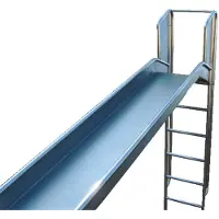 Intergard Glijbaan RVS speeltoestellen speelplaatsen met trap (platformhoogte 150cm)