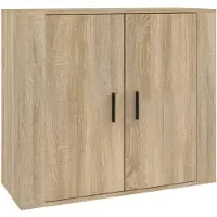 vidaXL Dressoir 80x33x70 cm bewerkt hout sonoma eikenkleurig