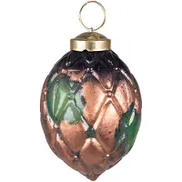 Clayre & Eef Kerstbal Ø 7 cm Groen Glas Kerstdecoratie Groen Kerstdecoratie