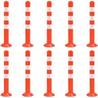 vidaXL Verkeerspalen 10 st 75 cm PE