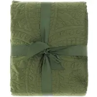 Unique living bedsprei veronica 220x220cm green