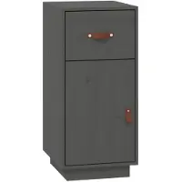 vidaXL Dressoir 34x40x75 cm massief grenenhout grijs