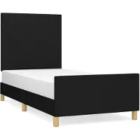 vidaXL Bedframe zonder matras 100x200 cm stof zwart