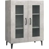 vidaXL Dressoir 69,5x34x90 cm bewerkt hout betongrijs