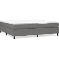vidaXL Boxspring bed stof donkergrijs 200x200 cm