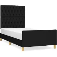 vidaXL Bedframe zonder matras, zwart, 100x200 cm, stof