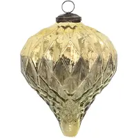 Clayre & Eef Kerstbal Ø 13 cm Goudkleurig Glas Kerstdecoratie Goudkleurig Kerstdecoratie