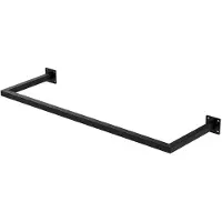 ECD-Germany Rechthoekige kledingstang Allie | staal zwart 94x30x6 cm wandstangen | NADUVI