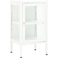 vidaXL Dressoir 38x35x70 cm metaal en glas