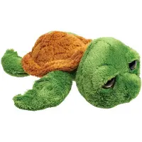 Suki Gifts pluche zeeschildpad Jules knuffeldier - cute eyes - donkergroen - 24 cm - Knuffel zeedieren
