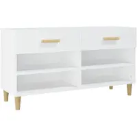vidaXL Schoenenkast 102x35x55 cm bewerkt hout wit