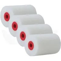 Merkloos Set van 4x stuks schuim verfrollers precisie lakroller2,5 x 5 cm - Verfrollers