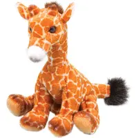 Suki Gifts Pluche knuffeldier Giraffe - gevlekt bruin - 13 cm - safari thema - Knuffeldier