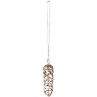 Clayre & Eef Hanger Dennenappel 9 cm Zilverkleurig Ijzer Woondecoratie Zilverkleurig Woondecoratie